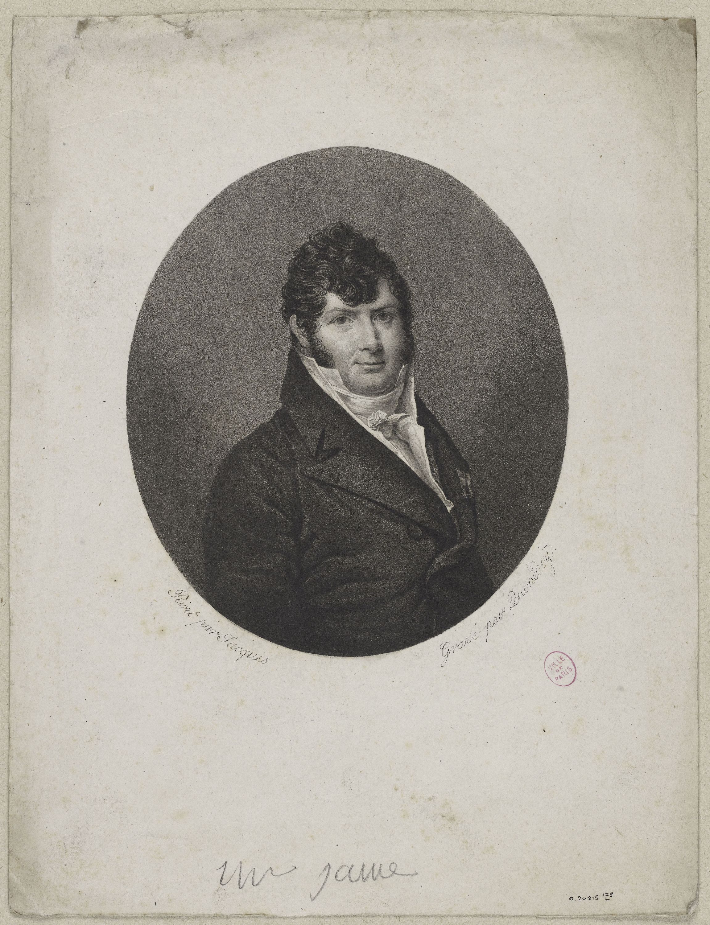 Edmé Quenedey, Portrait de Monsieur Jame