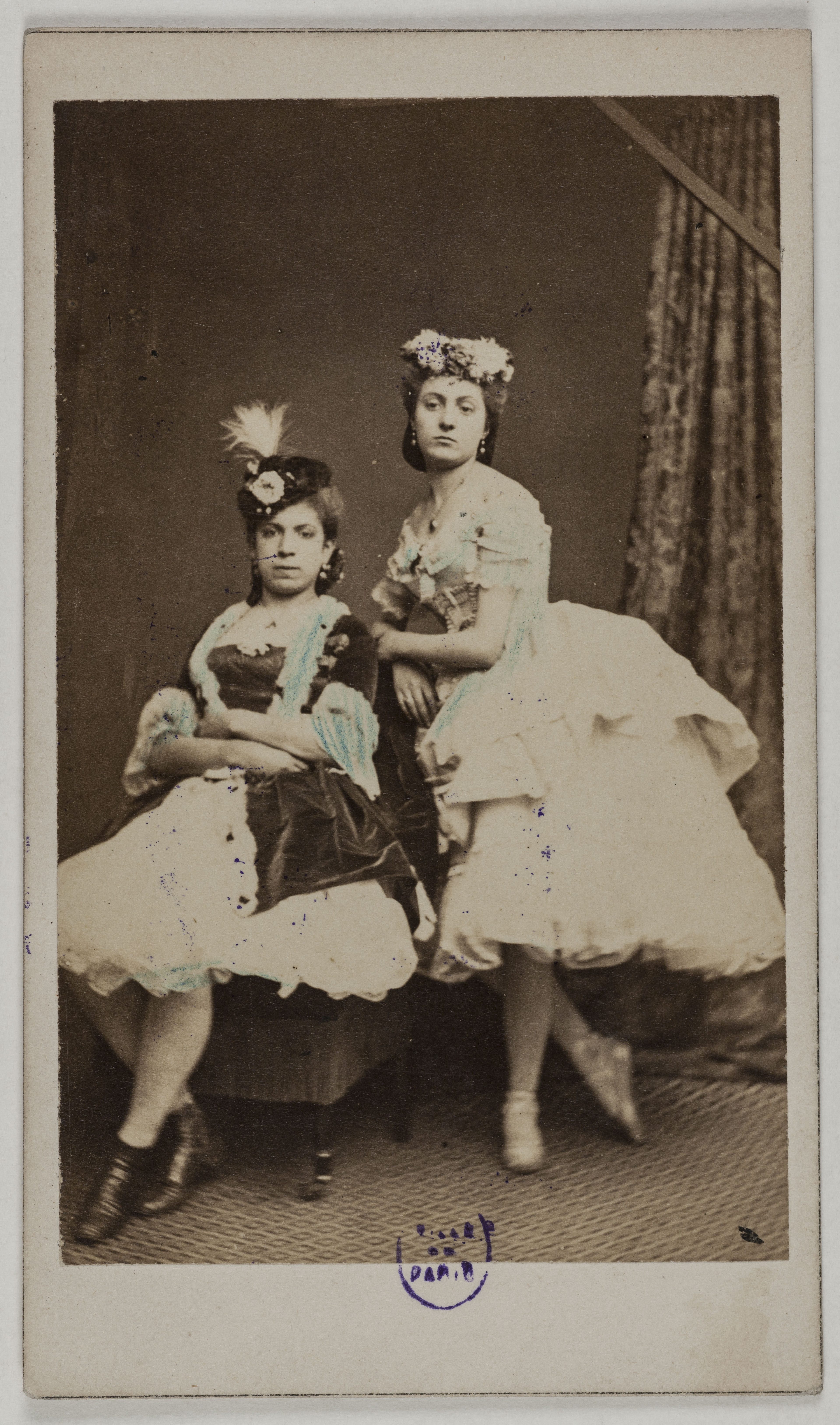 Anonyme, Portrait de Demarson accompagnée d'une danseuse