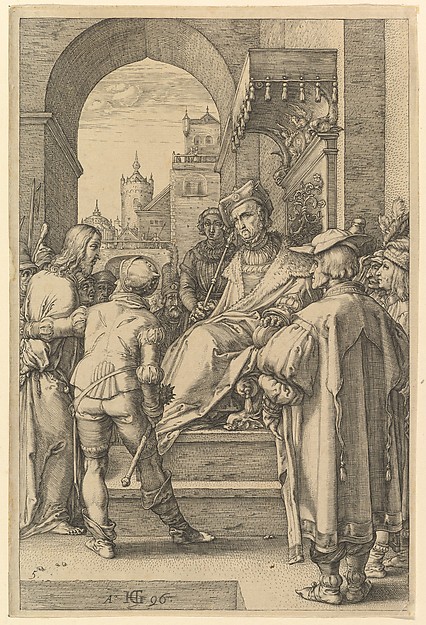 Hendrick Goltzius, Christ Before Pilate, from "The Passion of Christ"