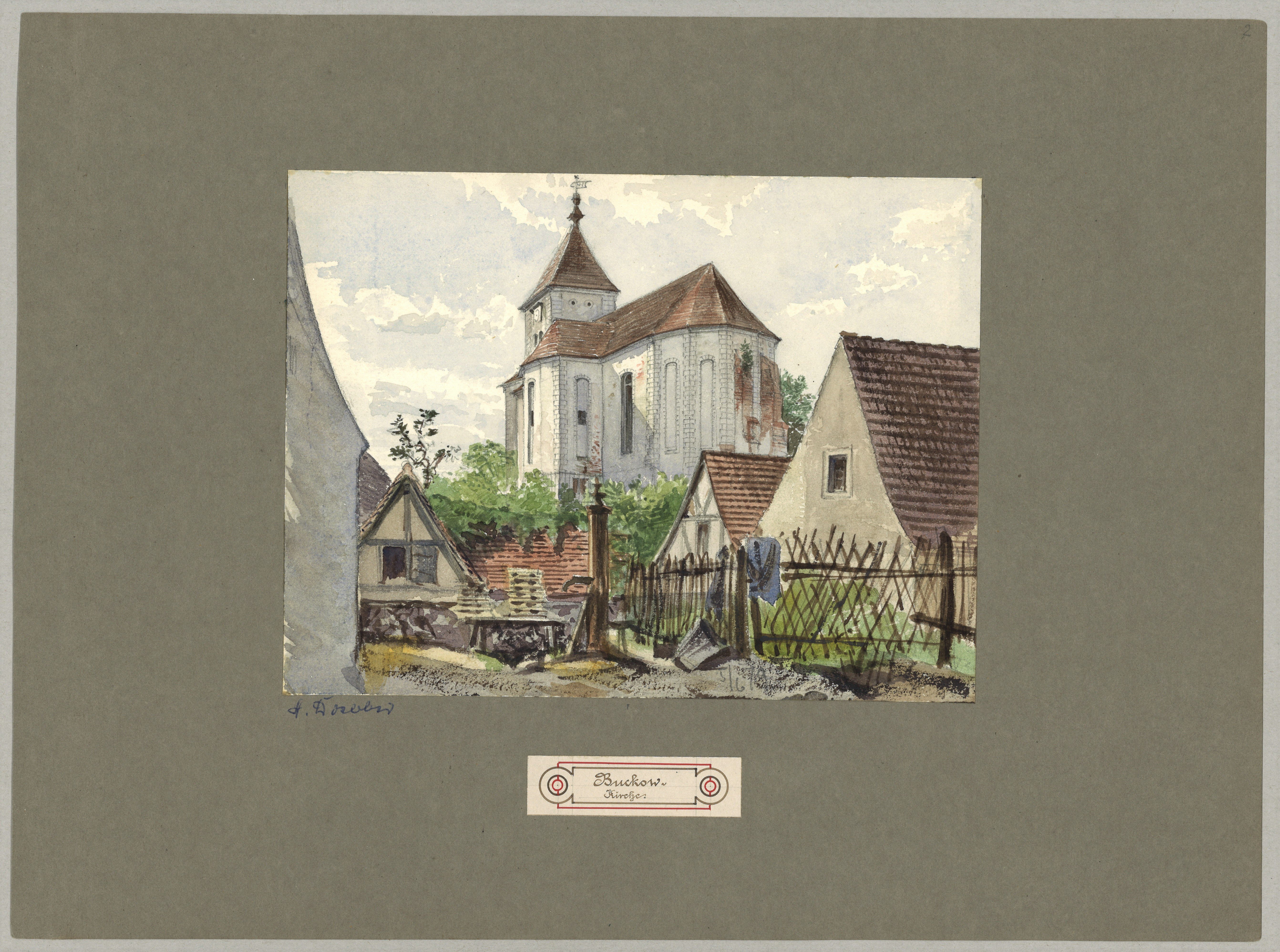 Adolph Doebber, Buckow (Märkische Schweiz): Kirche von Südosten
