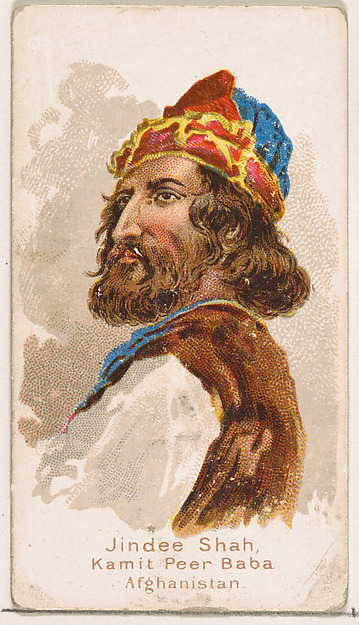 William S. Kimball & Company, Jindee Shah, Kamit Peer Baba, Afghanistan, from the Savage and Semi-Barbarous Chiefs and Rulers series (N189) issued by Wm. S. Kimball & Co.