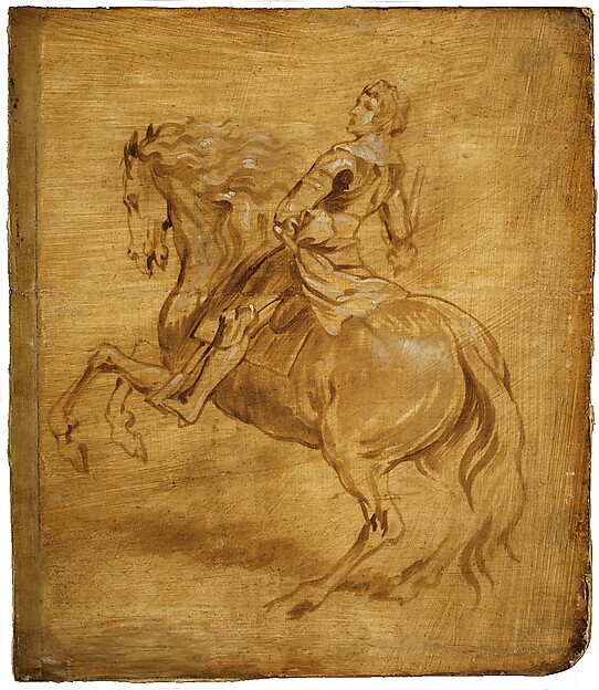 Anthony van Dyck, A Man Riding a Horse