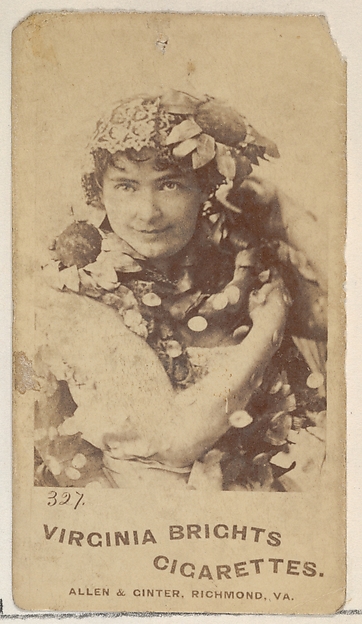 Allen & Ginter, Card 327, from the Actors and Actresses series (N45, Type 5) for Virginia Brights Cigarettes