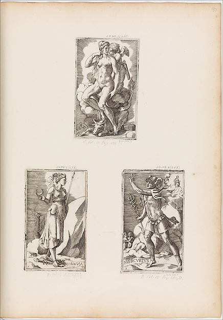 Giulio Bonasone, Venus, from Planets, plate 5