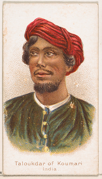William S. Kimball & Company, Taloukdar of Koumari, India, from the Savage and Semi-Barbarous Chiefs and Rulers series (N189) issued by Wm. S. Kimball & Co.