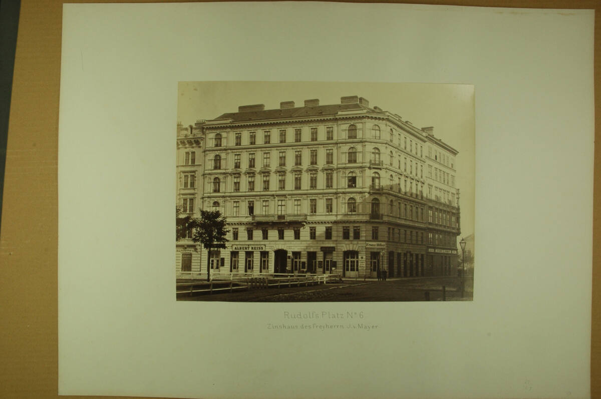 Anonym, Wohngebäude/Wiener Stadterweiterung: Rudolfsplatz 6 - Zinshaus des Freiherrn J. von Mayer
