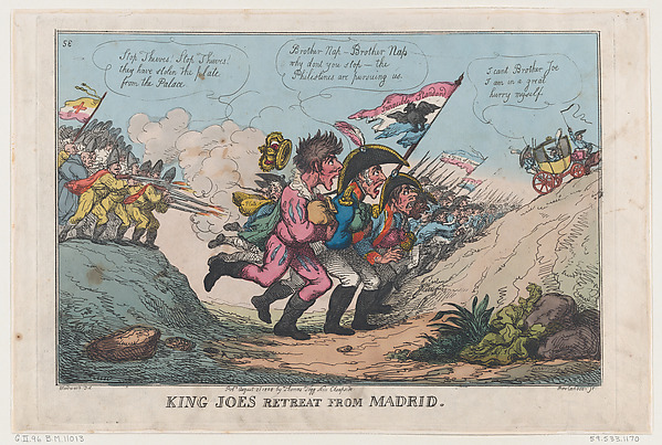 Thomas Rowlandson, King Joe's Retreat From Madrid