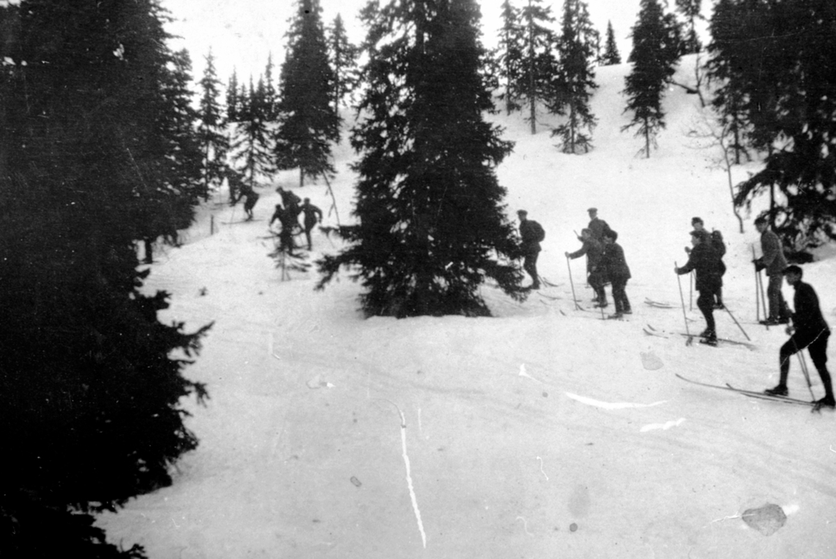 Anno Domkirkeodden, B-løypa, skiløpere, Birkebeinerrennet, Ringsaker.