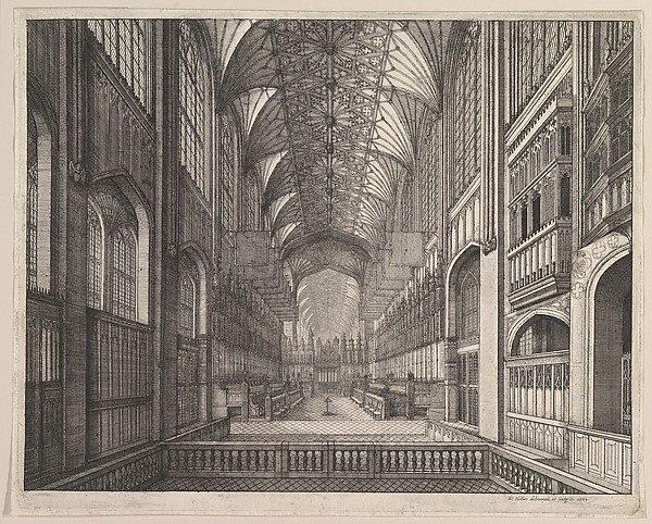 Wenceslaus Hollar, St. George's Chapel Choir, Windsor (from Elias Ashmole's "The Order of the Garter," 1672)