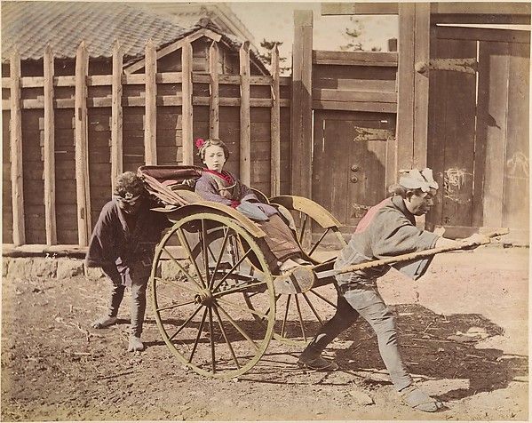 Unknown, [Japanese Woman Posing in a Carriage]