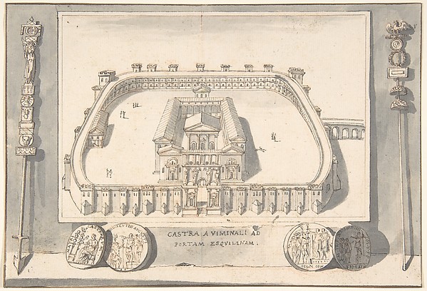 Jan Goeree, A Reconstruction of a Castle on the Viminal Hill at the Esqualine Gate