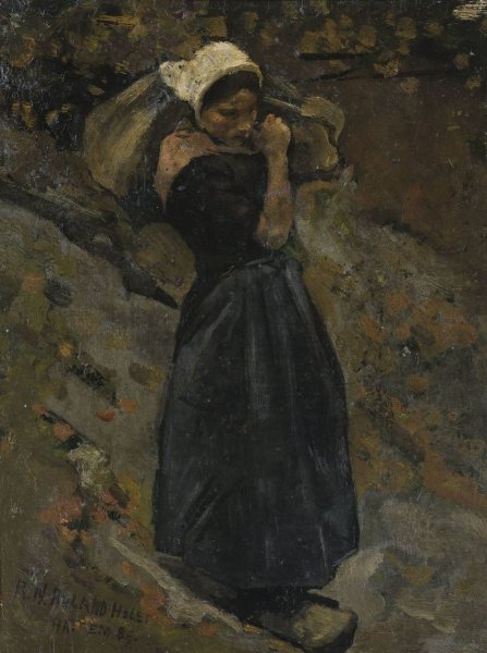Richard Nicolaüs Roland Holst, A Peasant Woman carrying a Sack