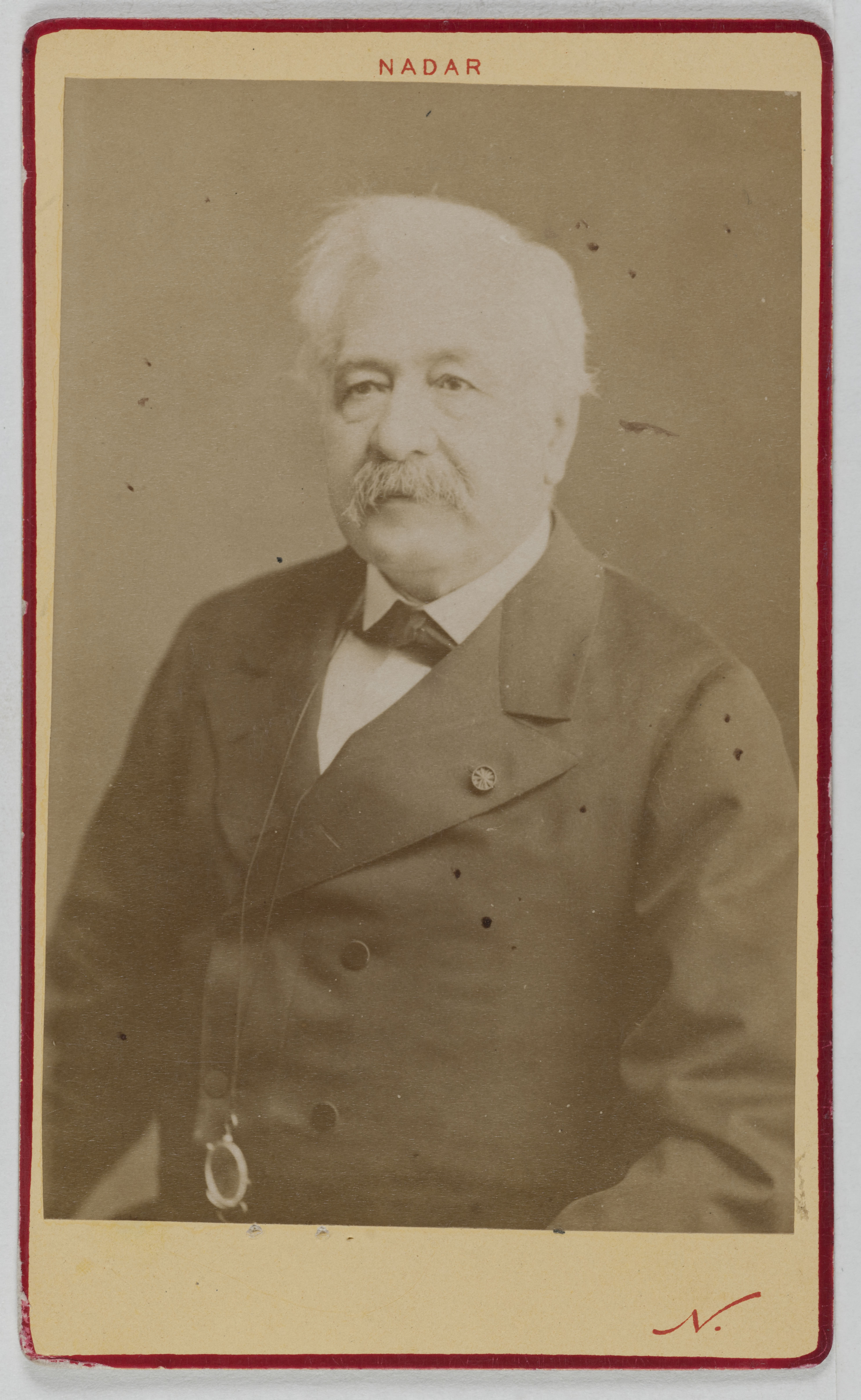 Atelier Nadar, Portrait de Ferdinand de Lesseps, diplomate, président de la Compagnie de l'isthme de Suez et membre de l'Académie française.