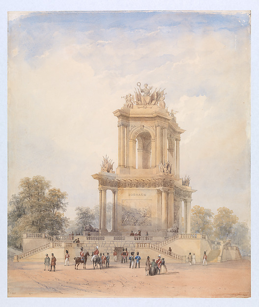 Anonymous, British, 19th century, Design for a monument to the First Punjab War, 1845–46