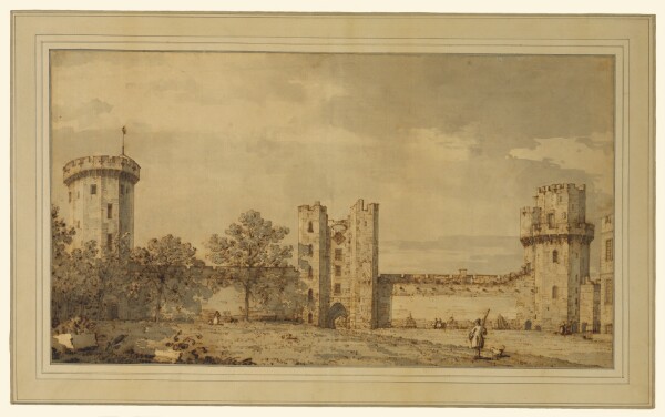 Canaletto, Warwick Castle: The East Front from the Courtyard