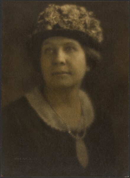 Louis Fleckenstein, [Portrait of a Woman in Floral Hat]