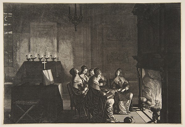 Abraham Bosse, Foolish Virgins Sleeping (Les Vierges folles somnolent en attendant l'arrivé de l"époux)