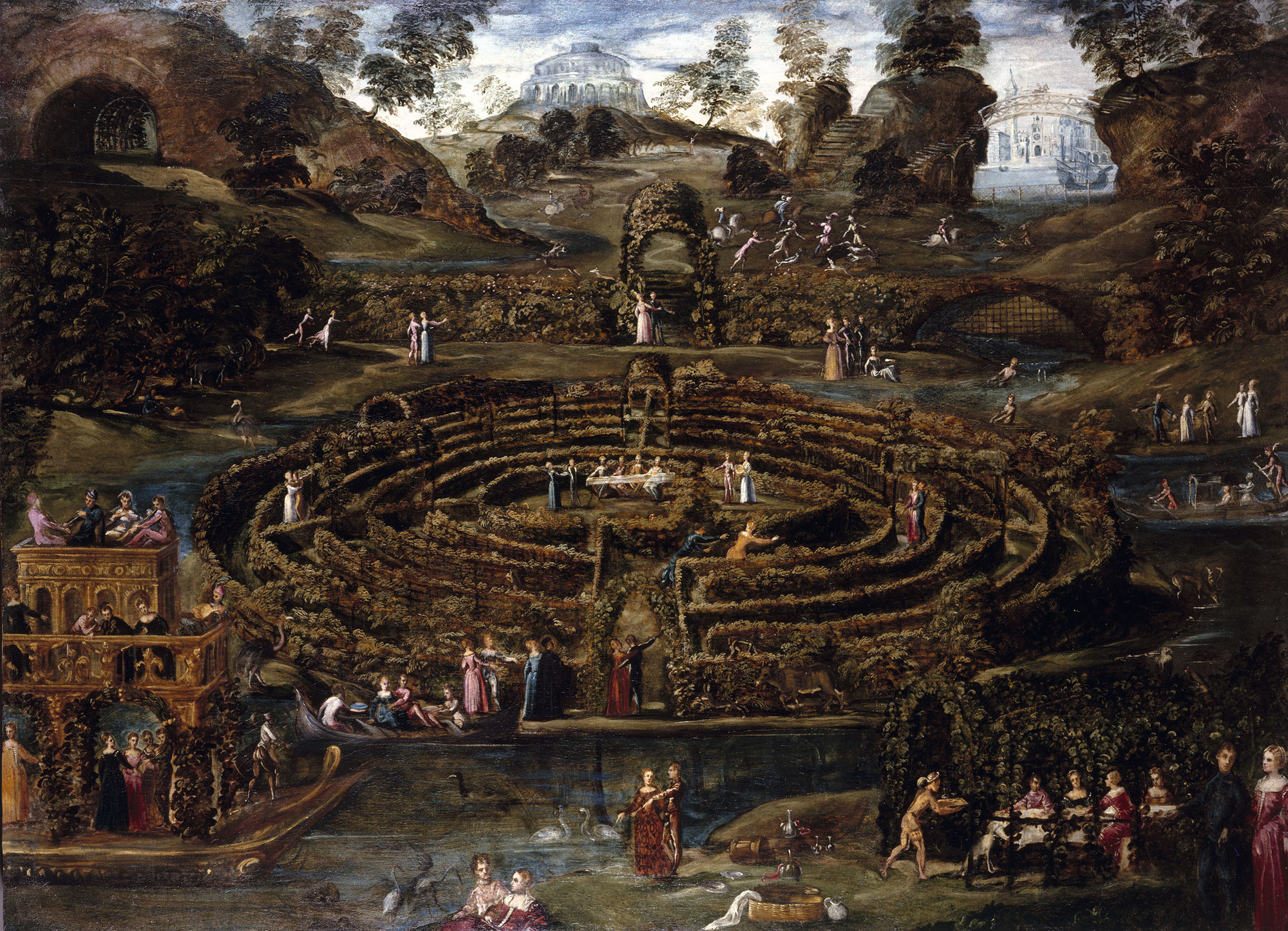 Lodewijk Toeput, Pleasure Garden with a Maze