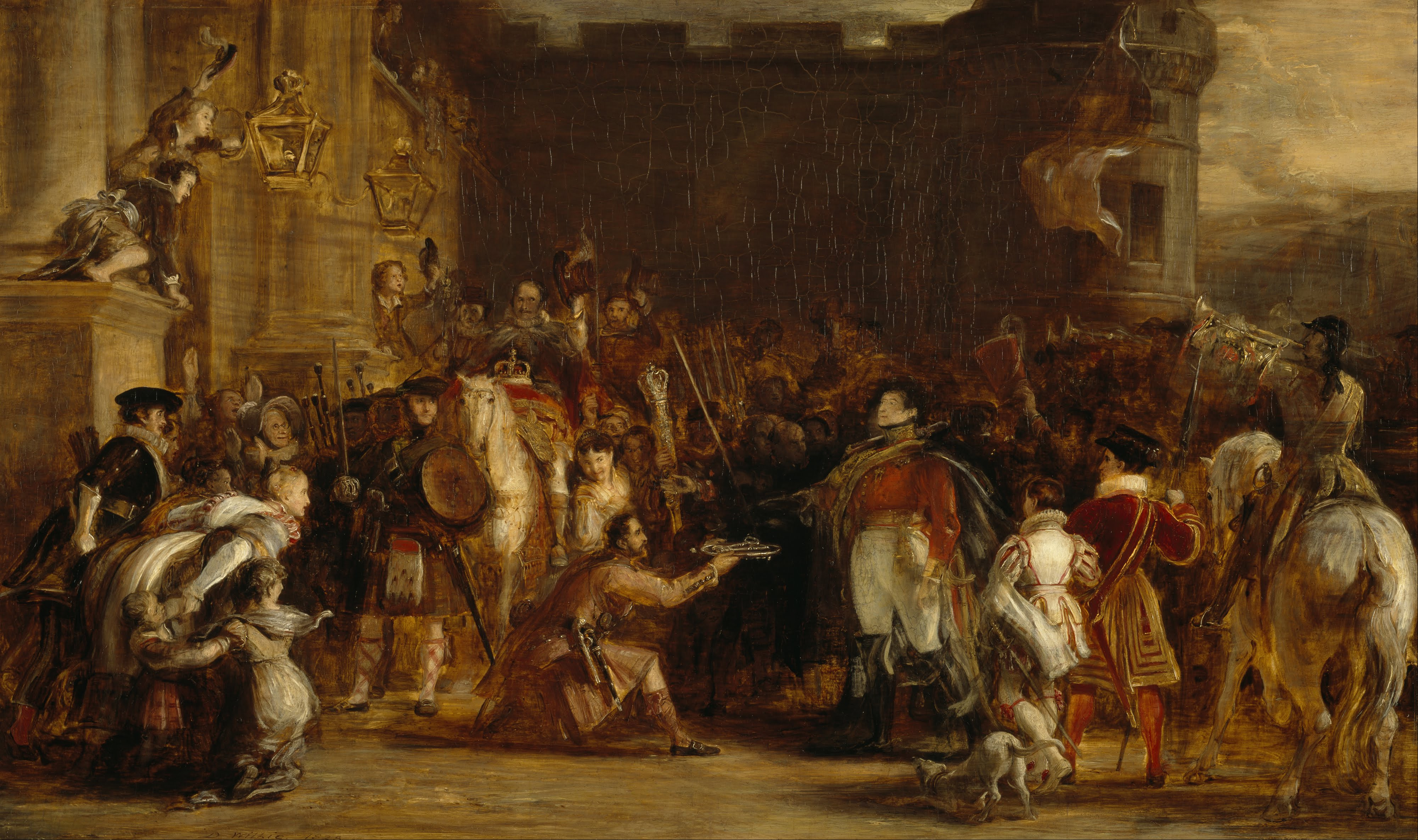 David Wilkie, The Entrance of George IV at the Palace of Holyroodhouse