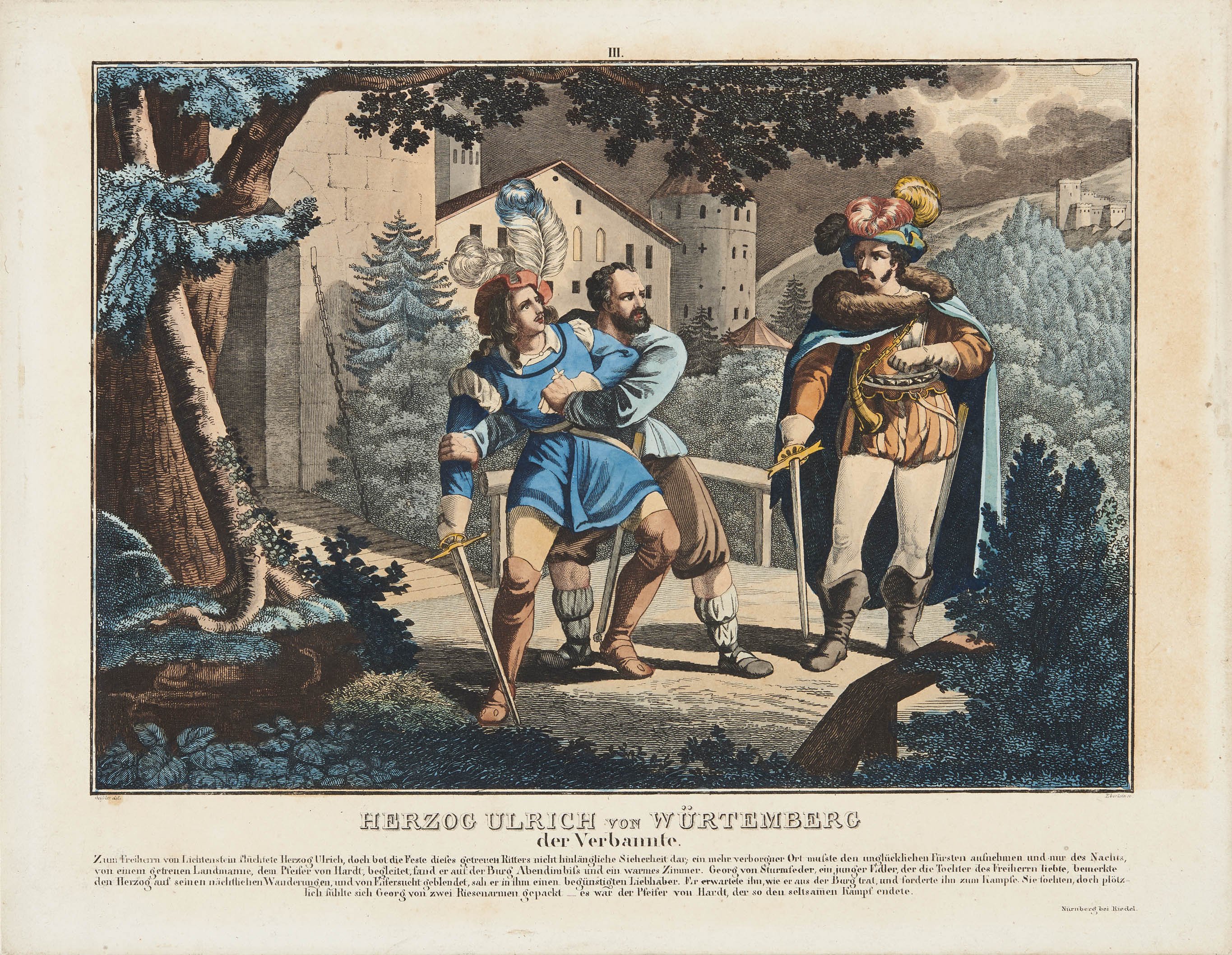 Johann Michael Eberlein, "Herzog Ulrich von Würtemberg der Verbannte", Blatt 3