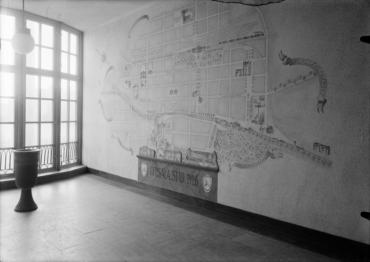 Paul Sandberg, Vaksalaskolan, Fålhagen, Uppsala, väggmålning sannolikt 1927