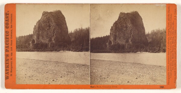 Carleton Watkins, Castle Rock, Columbia River.