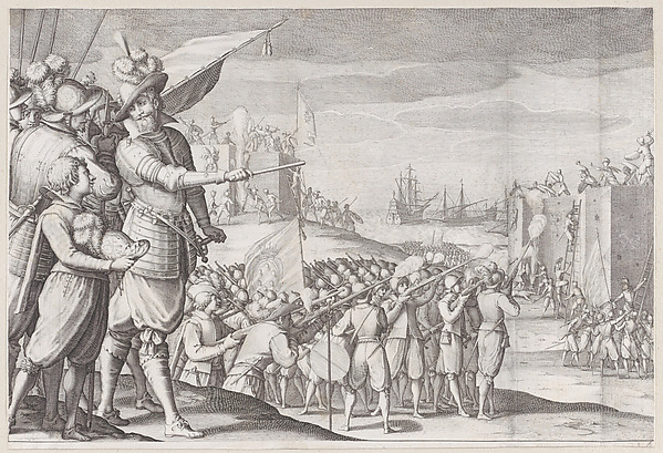 Jacques Callot, Assaut de Deux Fortresses (Assault of Two Fortresses), from "La Vie de Ferdinand Ier de Médicis série appelée aussi Les Batailles des Médicis" (The Life of Ferdinand I de'Medici also called The Medici Battles)