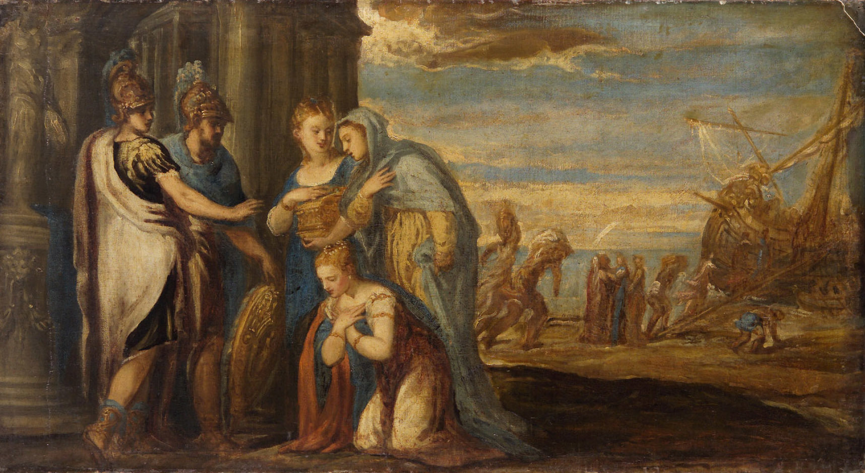 Andrea Schiavone, Aeneas Takes Leave of Dido