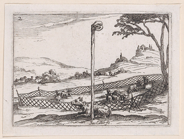 Jacques Callot, L'Oeil Vigilant (The Watchful Eye), plate 2 from "Lux Claustri ou La Lumière du Cloitre" (The Light of the Cloisters)