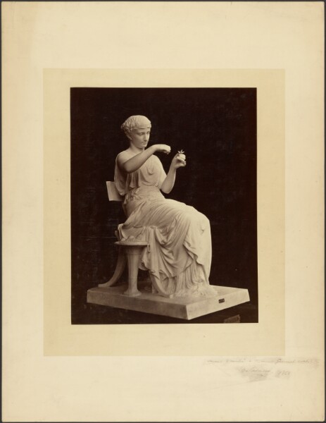 Unknown, [Sculpture of seated woman sewing by Jules Salmson]