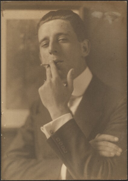 Louis Fleckenstein, [Portrait of a Man Smoking Cigarette]
