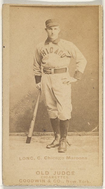 Goodwin & Company, Long, Catcher, Chicago, from the Old Judge series (N172) for Old Judge Cigarettes