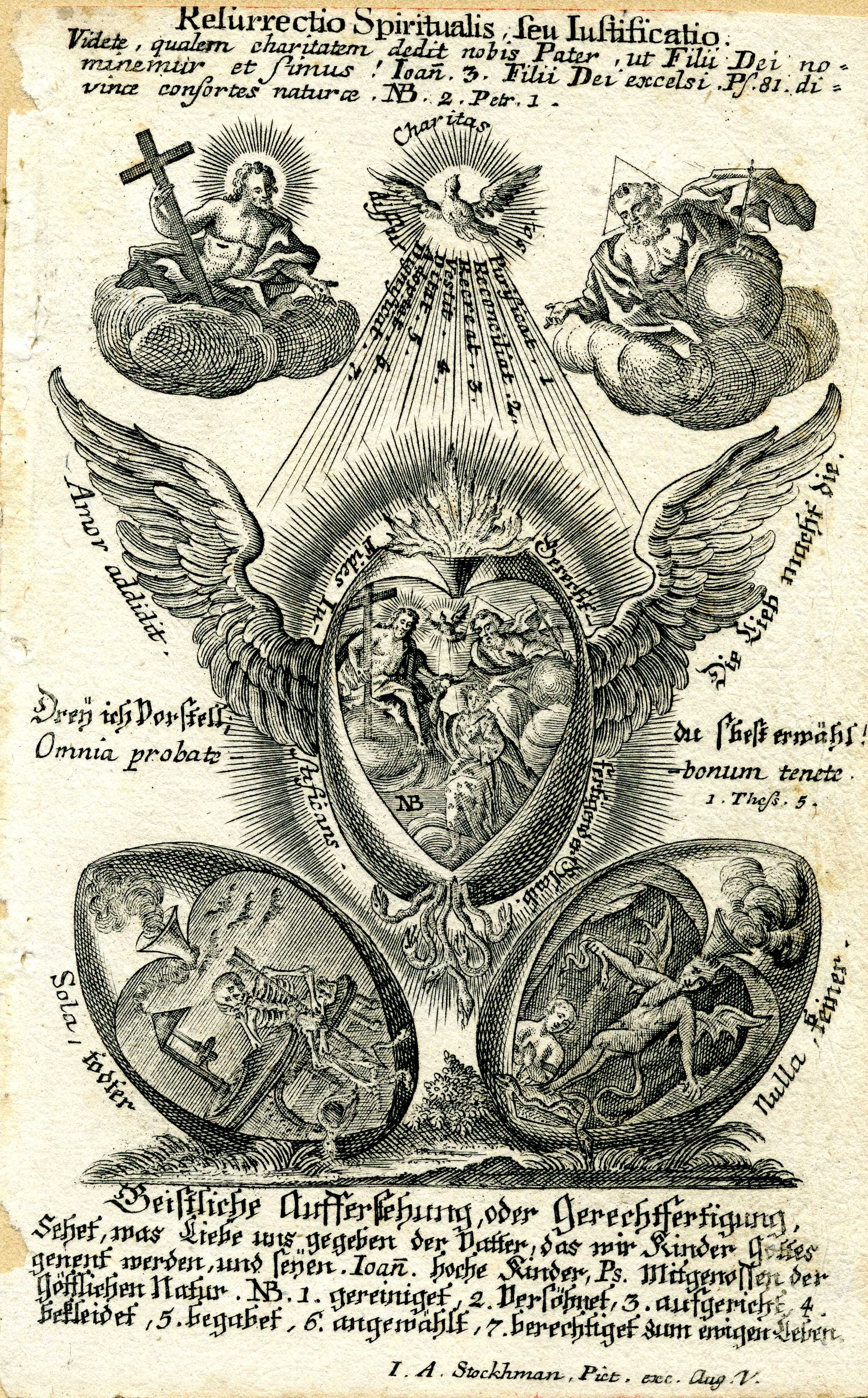 Unknown artist, Grafik "Resurrectio Spiritualis seu Iustificatio"