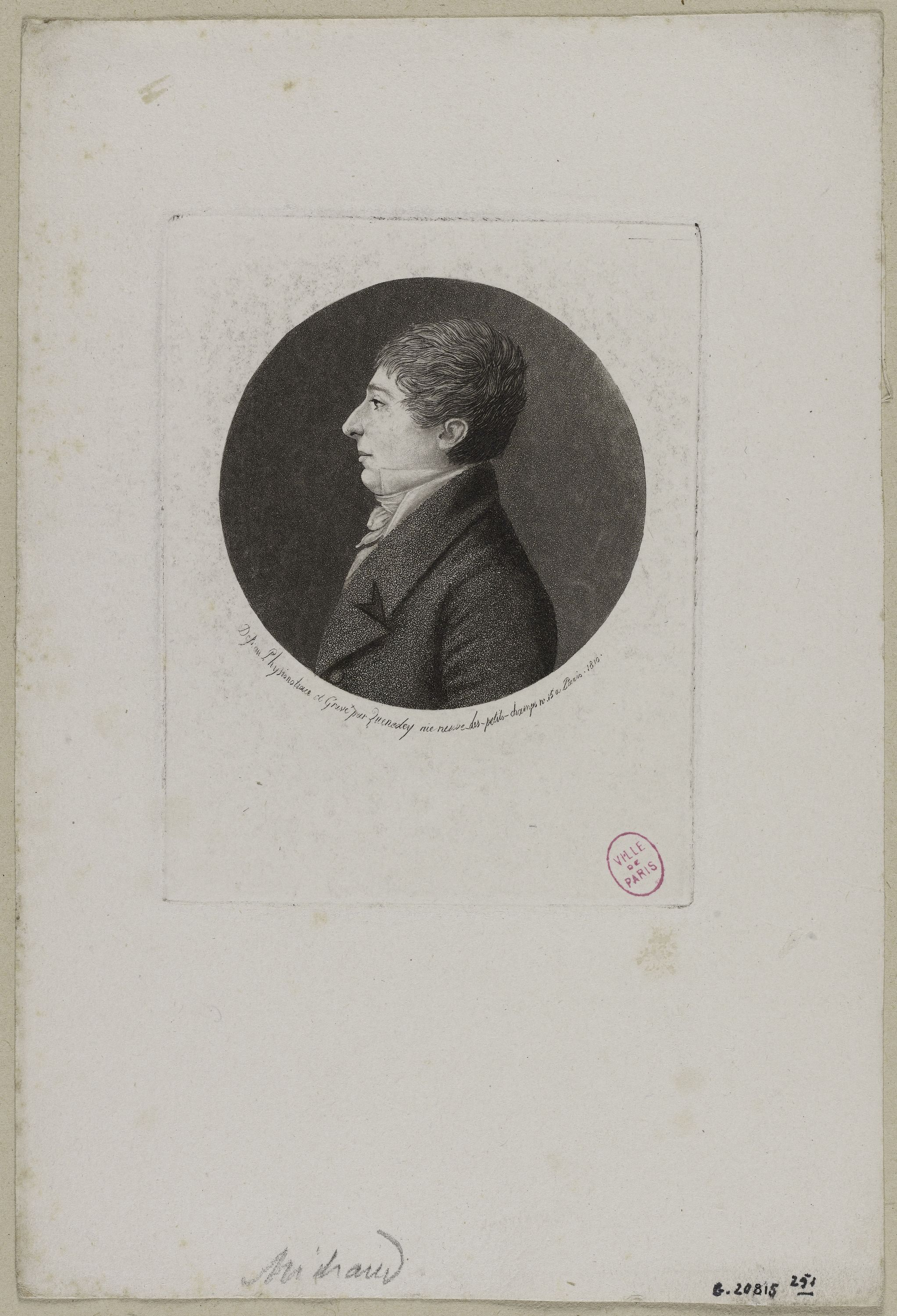 Edmé Quenedey, Portrait de Monsieur Michaud