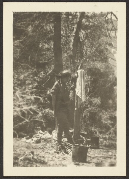 Louis Fleckenstein, [Woman in with Pails in Woods]