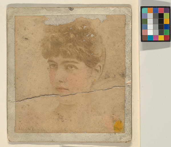 Kinney Brothers Tobacco Company, Adelaide Emerson, from the Actresses series (N246), Type 2, issued by Kinney Brothers to promote Sporting Extra Cigarettes