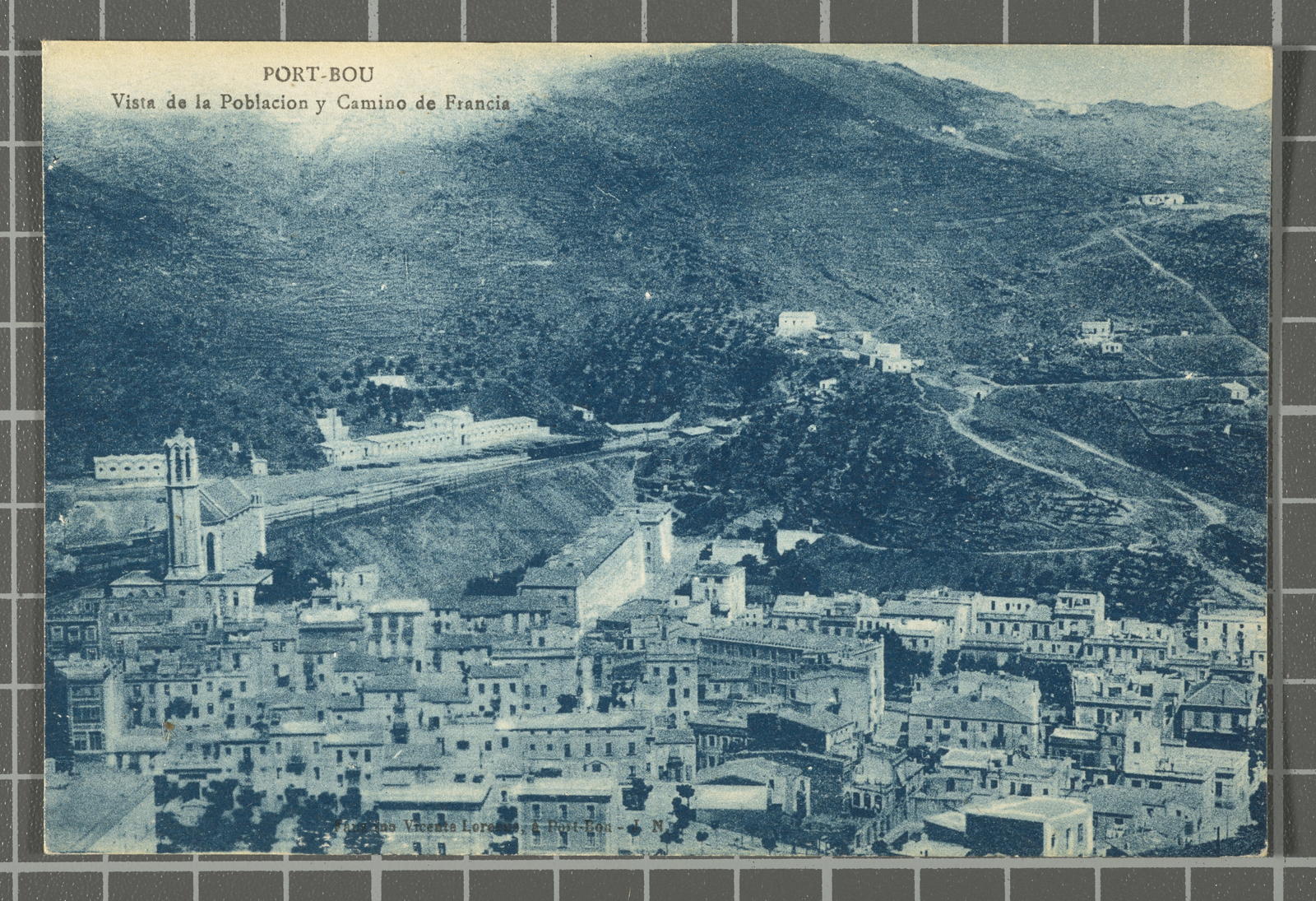 Desconegut, Port-Bou.- Vista de la Poblacion y camino de Francia