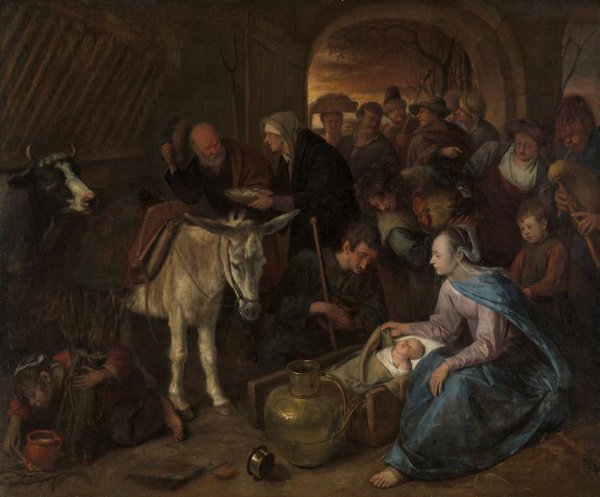 Jan Havicksz. Steen, The adoration of the shepherds