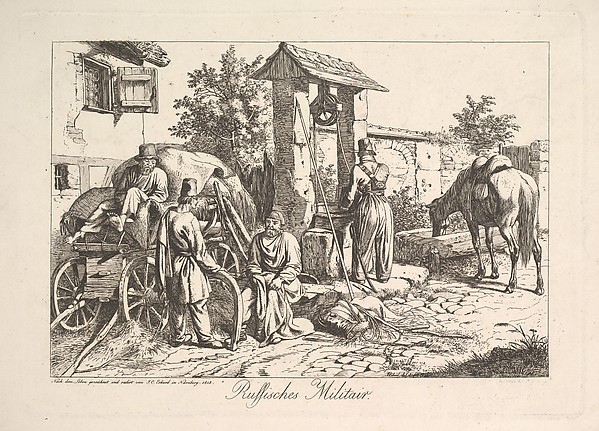 Johann Christoph Erhard, Cossack at the Well