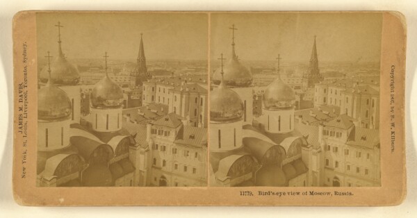 Benjamin West Kilburn, Bird's-eye view of Moscow, Russia.