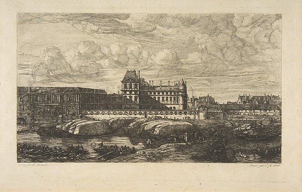 Charles Meryon, The Old Louvre, Paris,  after Zeeman