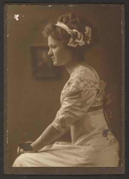 Louis Fleckenstein, [Portrait of a Woman with Ribbons in her Hair]