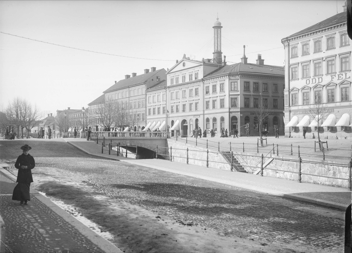 Alfred Dahlgren, Eastern ÅÖand the district Town Hall from Västra ÅÖ, Uppsala 1901 - 1902