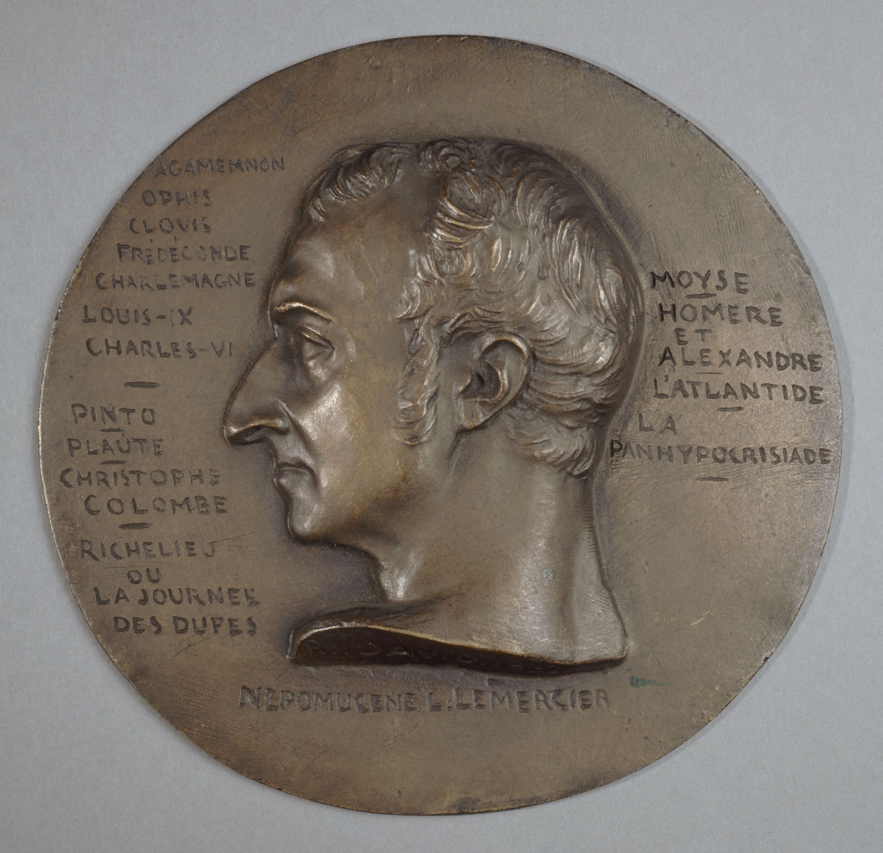 David d'Angers, Portrait de Népomucène Lemercier (1771-1840), écrivain