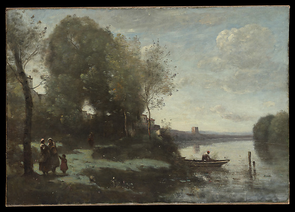 Camille Corot, River with a Distant Tower