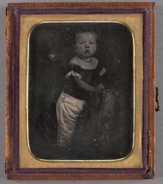 Unknown, [Portrait of a Little Girl in Necklace, Standing on a Chair]