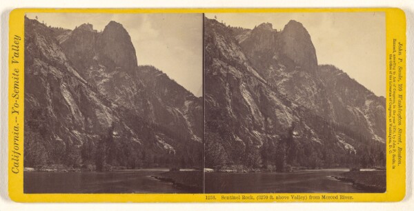 John P. Soule, Sentinel Rock, (3270 ft. above Valley) from Merced River.
