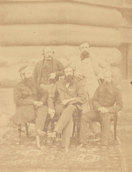 Unknown, [Group portrait of five men, India]