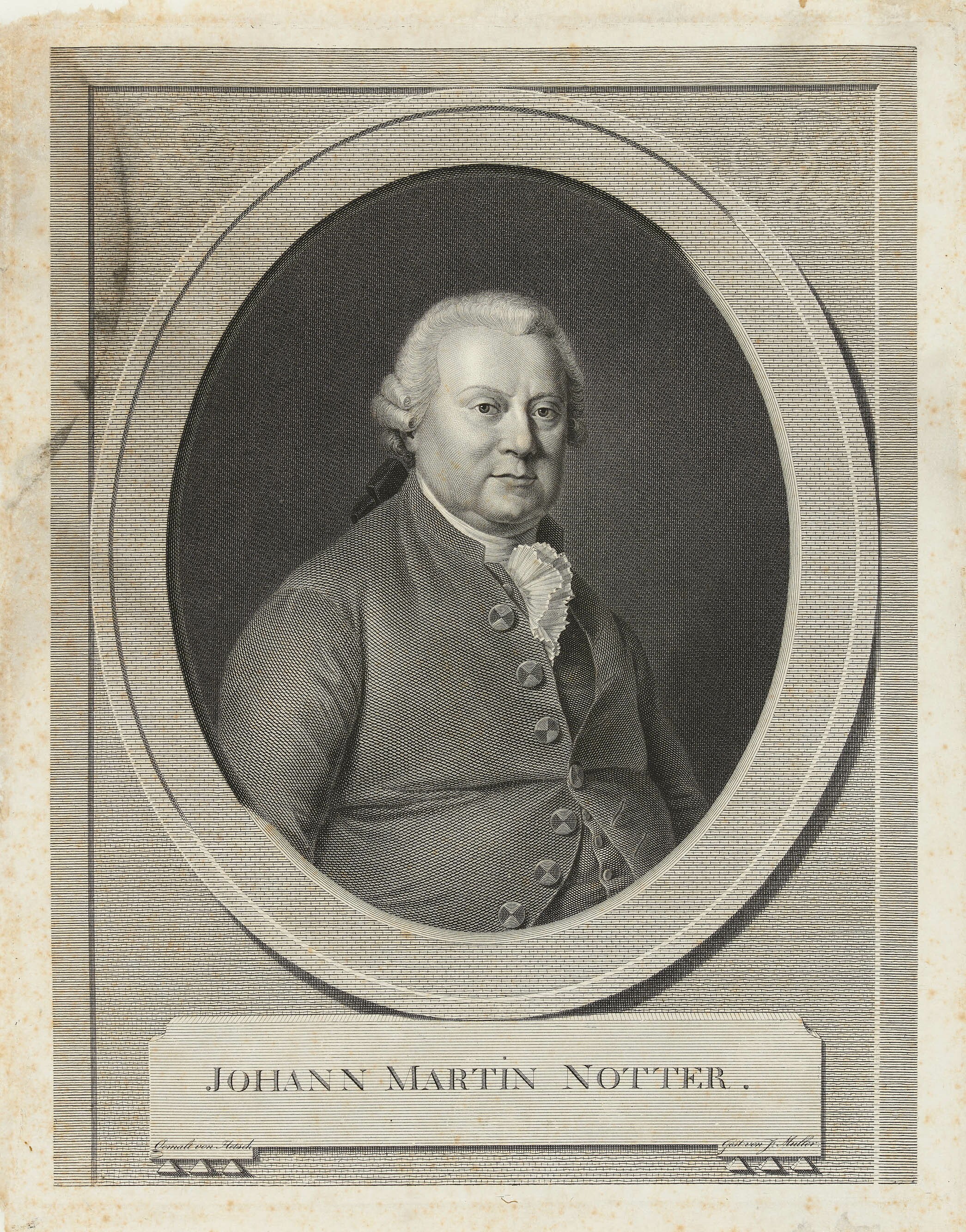 Friedrich Müller (Maler), Porträt Johann Martin Notter