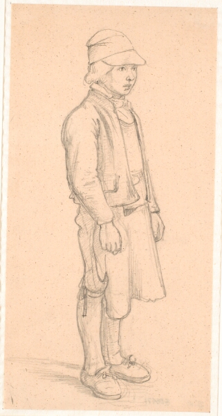 Wilhelm Marstrand, Svensk dreng med kasket